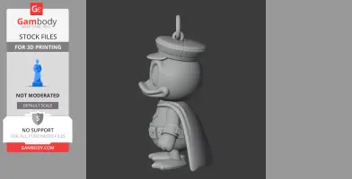 Donald Duck Batman Ring Figure - Mashup Figure STL