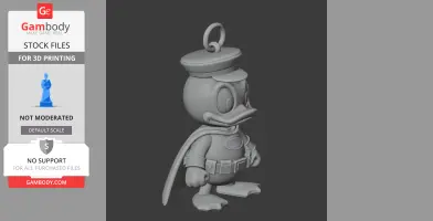 Donald Duck Batman Ring Figure - Mashup Figure STL