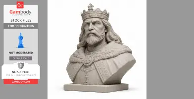 Boleslaw the Brave Bust - Historical Warrior STL
