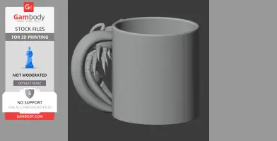 Lobster Mug - Animal Wall Hook STL
