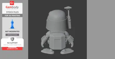 Donald Duck Boba Fett Ring Figure - Mashup Figure STL