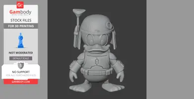 Donald Duck Boba Fett Ring Figure - Mashup Figure STL
