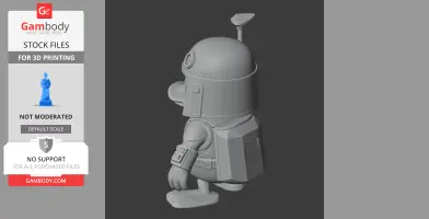 Donald Duck Boba Fett Ring Figure - Mashup Figure STL