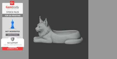 Lynx Bowl - Animal Wall Hook STL