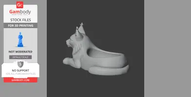Lynx Bowl - Animal Wall Hook STL