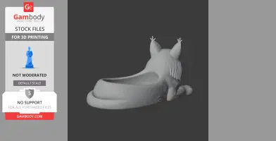Lynx Bowl - Animal Wall Hook STL