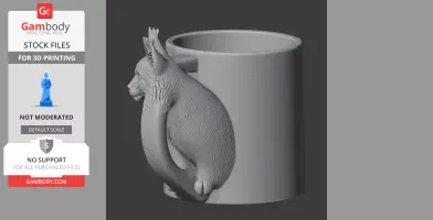 Lynx Mug - Animal Wall Hook STL