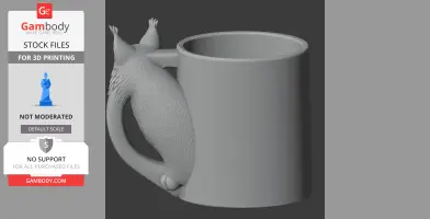Lynx Mug - Animal Wall Hook STL