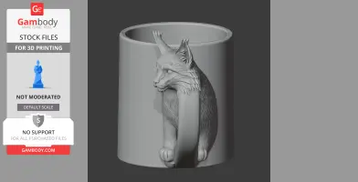 Lynx Mug - Animal Wall Hook STL