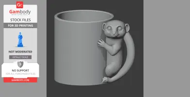Meerkat Mug - Animal Wall Hook STL