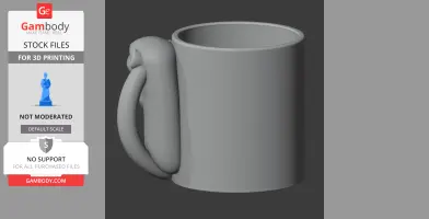 Meerkat Mug - Animal Wall Hook STL