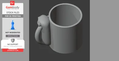 Meerkat Mug - Animal Wall Hook STL