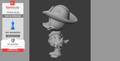 Donald Duck Cowboy Ring Figure - Mashup Figure STL