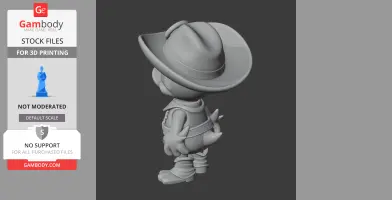 Donald Duck Cowboy Ring Figure - Mashup Figure STL
