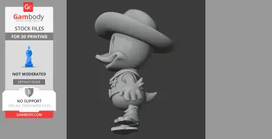 Donald Duck Cowboy Ring Figure - Mashup Figure STL