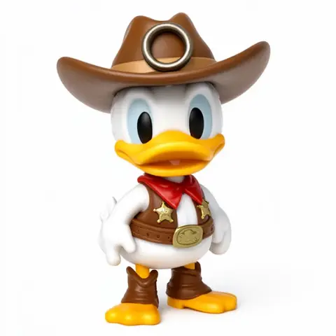 Donald Duck Cowboy Ring Figure - Mashup Figure STL