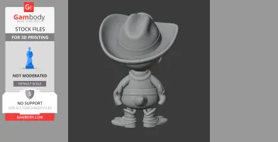 Donald Duck Cowboy Ring Figure - Mashup Figure STL