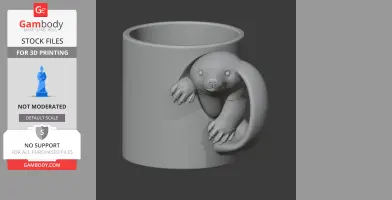 Mole Mug - Animal Wall Hook STL