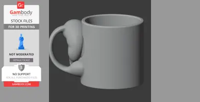 Mole Mug - Animal Wall Hook STL