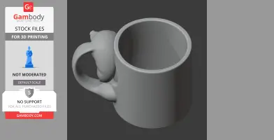 Mole Mug - Animal Wall Hook STL