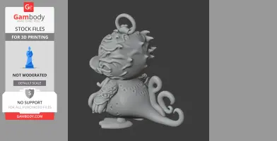 A stylized mashup figure blending a duck and Cthulhu, featuring tentacles and a ring on its head.