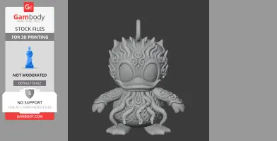 A mashup figure of a duck with tentacles and a Cthulhu-inspired design, ready for 3D printing.