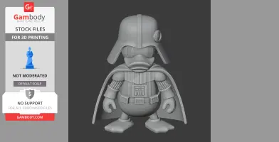 Donald Duck Darth Vader Ring Figure - Mashup Figure STL
