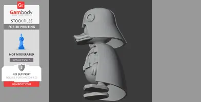 Donald Duck Darth Vader Ring Figure - Mashup Figure STL
