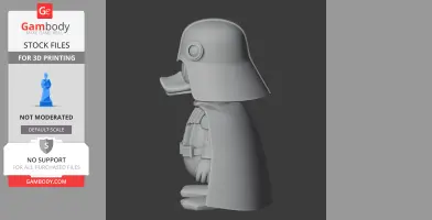 Donald Duck Darth Vader Ring Figure - Mashup Figure STL