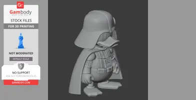 Donald Duck Darth Vader Ring Figure - Mashup Figure STL