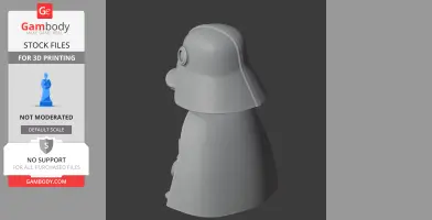 Donald Duck Darth Vader Ring Figure - Mashup Figure STL