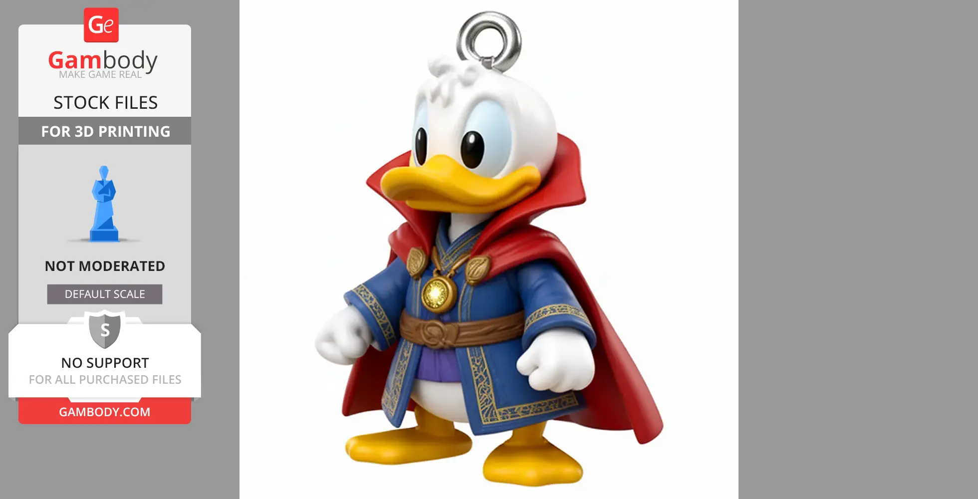 Donald Duck Doctor Strange Ring Figure - Mashup Figure STL