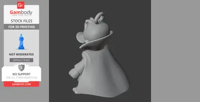 Donald Duck Doctor Strange Ring Figure - Mashup Figure STL