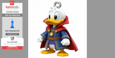 Donald Duck Doctor Strange Ring Figure - Mashup Figure STL