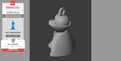 Donald Duck Dracula Ring Figure - Mashup Figure STL