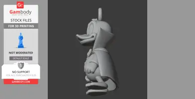 Donald Duck Dracula Ring Figure - Mashup Figure STL