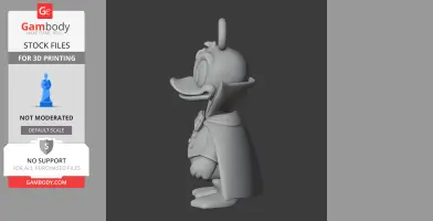 Donald Duck Dracula Ring Figure - Mashup Figure STL