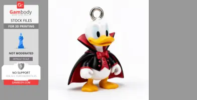 Donald Duck Dracula Ring Figure - Mashup Figure STL