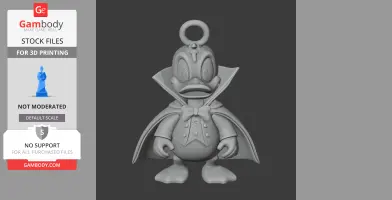 Donald Duck Dracula Ring Figure - Mashup Figure STL