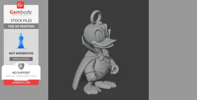 Donald Duck Dracula Ring Figure - Mashup Figure STL