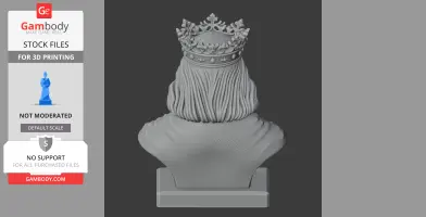 Casimir the Great Bust - Historical Warrior STL