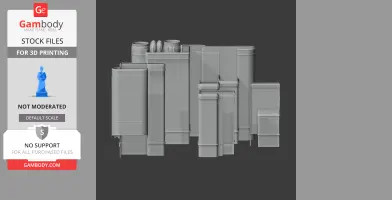3D model of Ak-Saray Palace architecture, featuring geometric shapes and columns.
