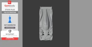 A detailed top view of a sleek, aerodynamic Acura ARX-05 3D model for printing.