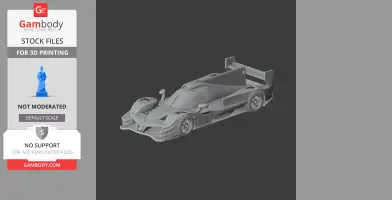 3D model of a sleek Acura ARX-05 race car, designed for 3D printing.