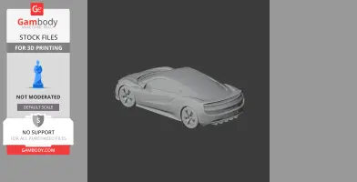 Gray 3D model of an Acura NSX sports car, shown from the rear-left angle.