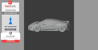 3D model of a detailed Acura NSX car, designed for 3D printing.