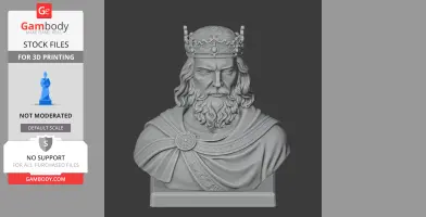 Charlemagne Bust - Historical Warrior STL