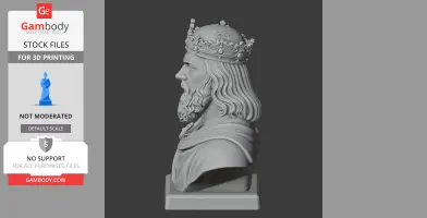Charlemagne Bust - Historical Warrior STL
