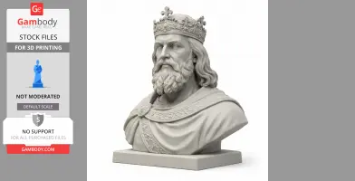 Charlemagne Bust - Historical Warrior STL