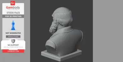 Charles Darwin Bust - Historical Warrior STL